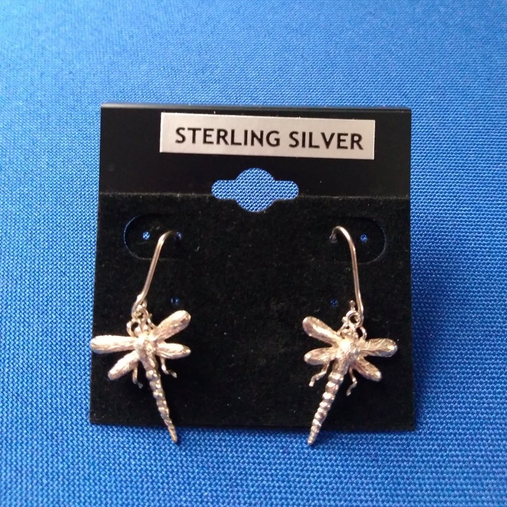 Sterling Sliver Dragonfly Earrings